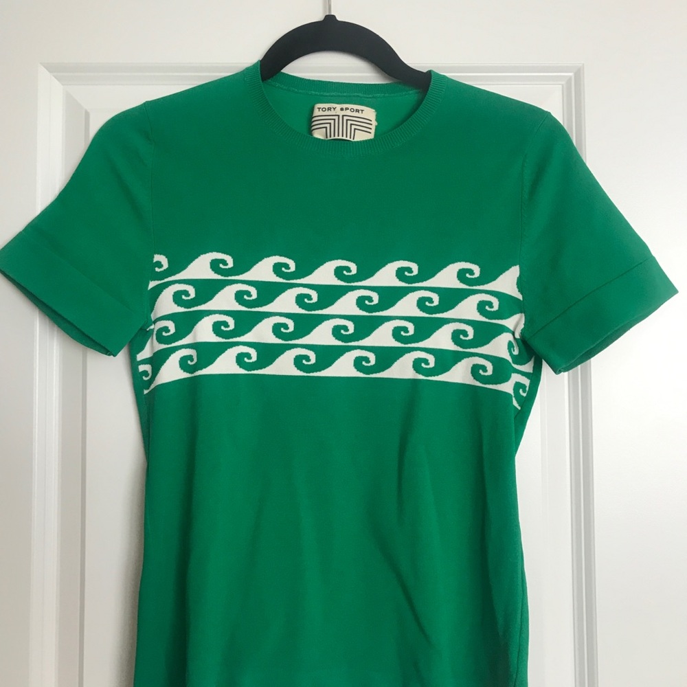 Tory Burch Sport Short Sleeve Sweater